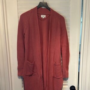 Lou & Grey Women's Knit Cardigan - Brick Red